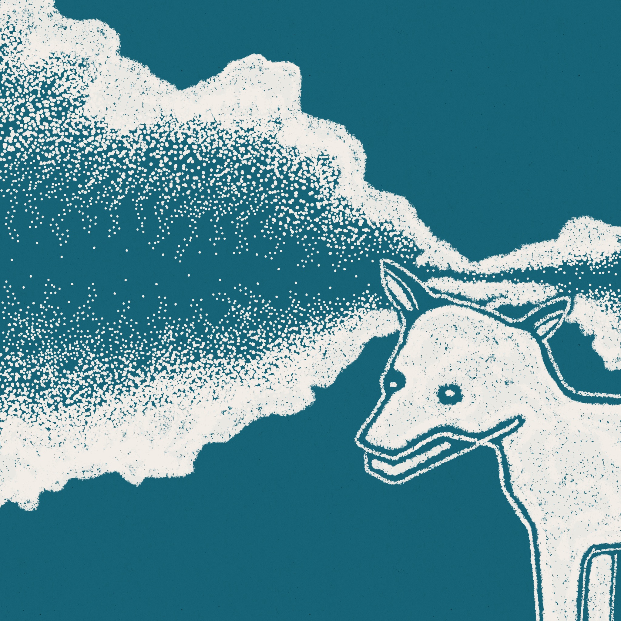 Filosofische illustratie met dieren door Ester Smits